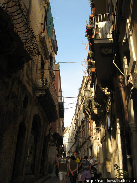 улочки на ортидже Сиракуза, Италия