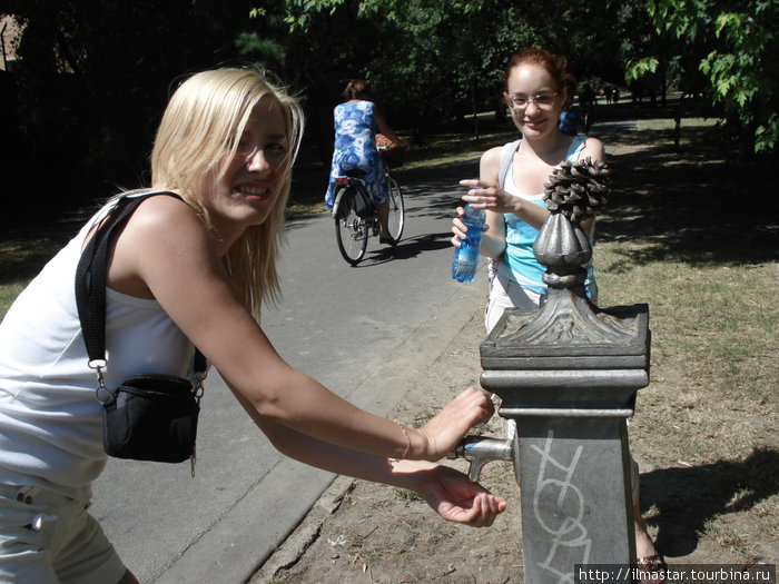 Неожиданнотью для нас было то, что можно гулять по парку и пить вот из таких колонок совершенно чистую питьевую воду! Римини, Италия