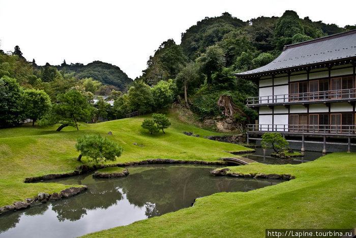Кэнтё-дзи: сад с прудом в виде иероглифа разум Камакура, Япония