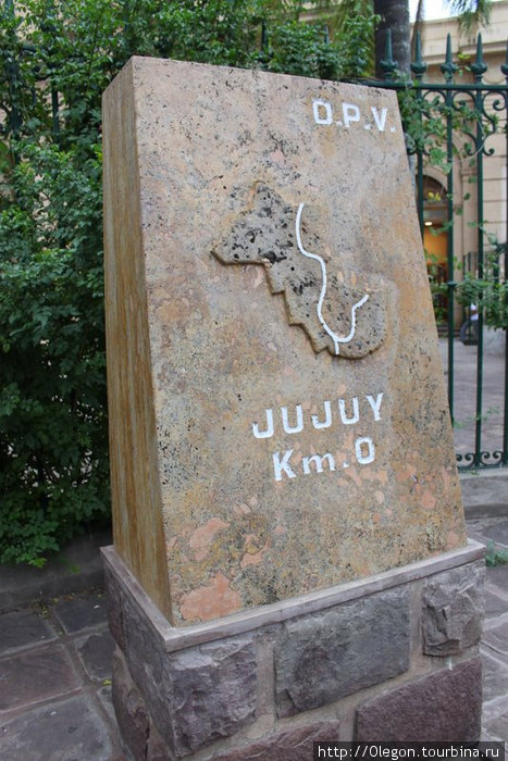 Нулевой километр Хухуя, буква J на испанском языке читается как Х Сан-Сальвадор-де-Хухуй, Аргентина