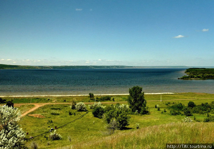 Волга ниже Сызрани Самарская область, Россия