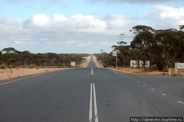 Прямая дорога, уходящая за горизонт Штат Западная Австралия, Австралия
