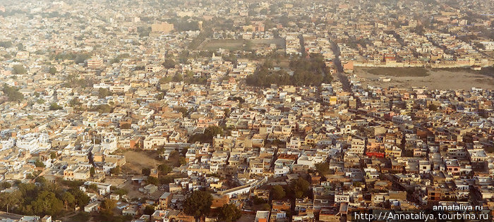 Вид из Тайгер-Темпла на Джайпур Джайпур, Индия