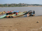 переправа через Меконг в Лаос после прохождения чекпоинта