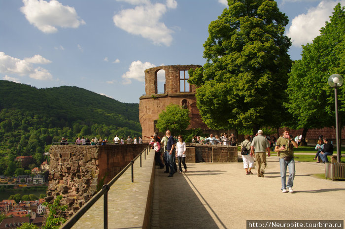 Туристы и Хайдельбергский замок - I Гейдельберг, Германия