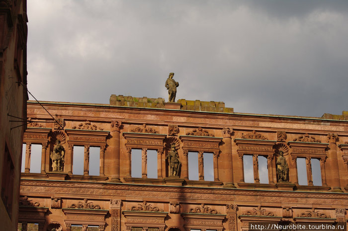 Руины и реставрация Хайдельбергского замка Гейдельберг, Германия