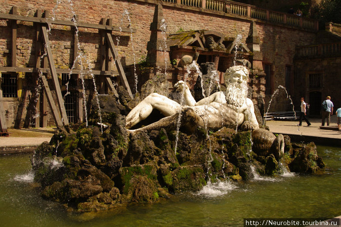 Скульптура бога реки Райн Vater Rhein — Отец реки Райн Гейдельберг, Германия