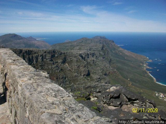Вид с вершины Столовой Горы Кейптаун, ЮАР
