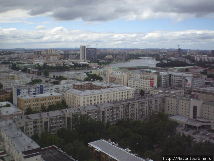 Город с высоты птичьего полёта Екатеринбург, Россия