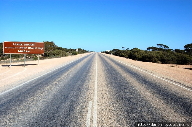 90 MILES STRAIGHT — самая длинная в Австралии дорога без поворотов Штат Западная Австралия, Австралия