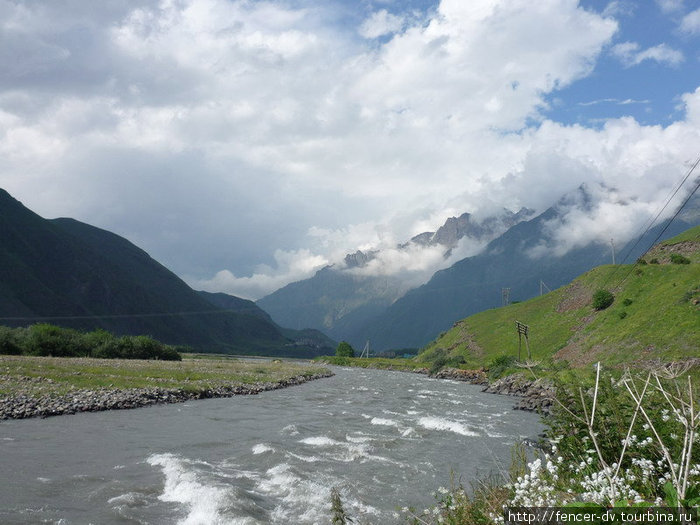 Село Братское Чечня река Терек