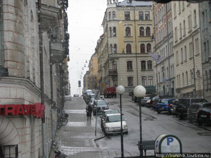 Стокгольм сквозь капли осеннего дождя Стокгольм, Швеция