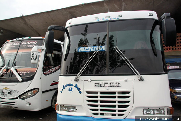 Автобус идет в Мериду Кукута, Колумбия