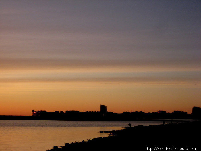 Закат на заливе Санкт-Петербург, Россия