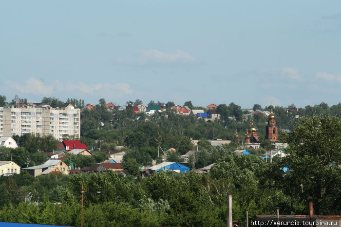 Район Химмаш с ж/д моста. Саранск, Россия