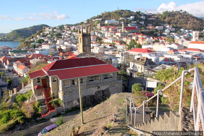 Вид на город с форта Сент-Джорджес, Гренада