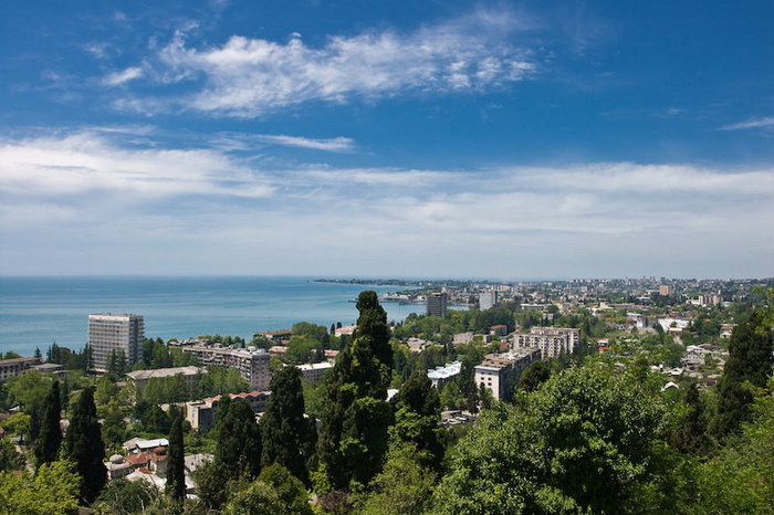 Вид на город со стены Сухум, Абхазия