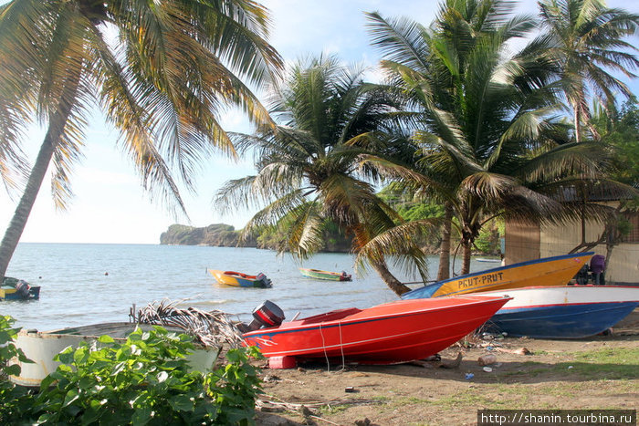 Лодки на берегу Гренвиль, Гренада