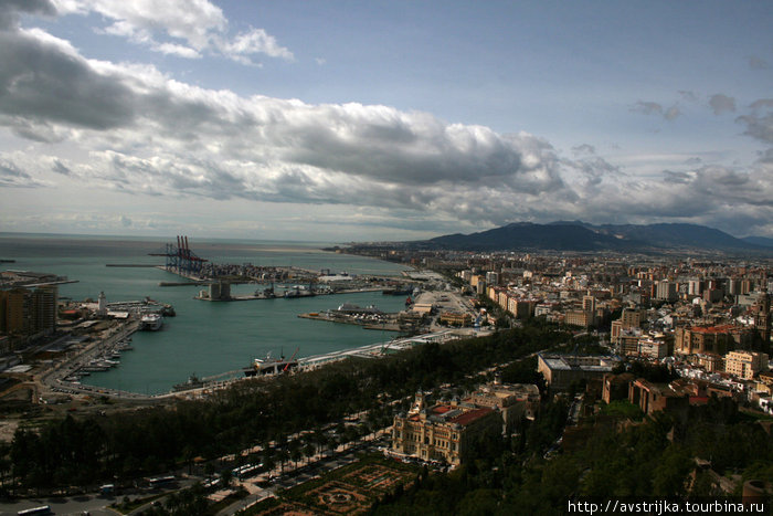 Малага с высоты Малага, Испания
