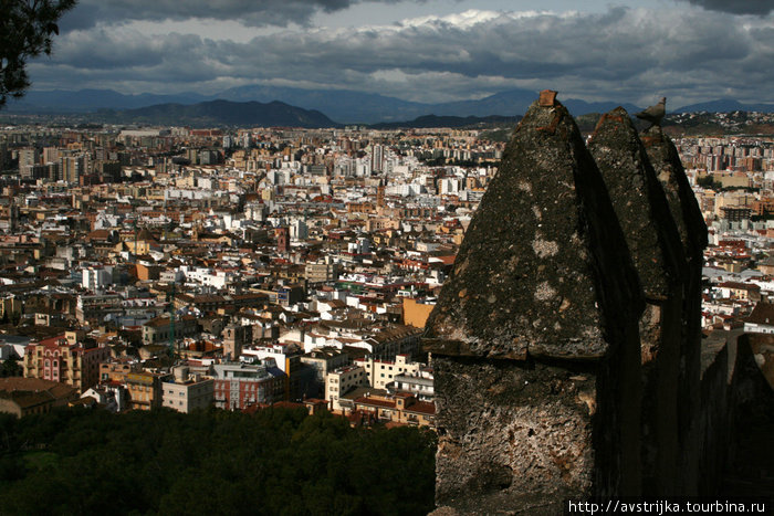 Малага с высоты Малага, Испания