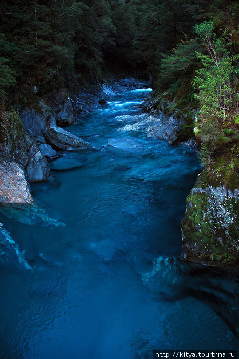 Голубые реки на перевале Хааст. Ванака, Новая Зеландия