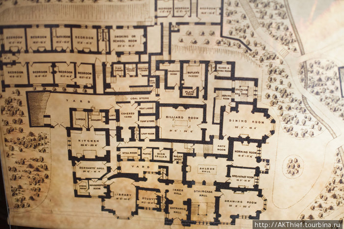 Карта замка напоминает волшебную карту из Гарри Поттера, неправда ли? Кайлемор, Ирландия