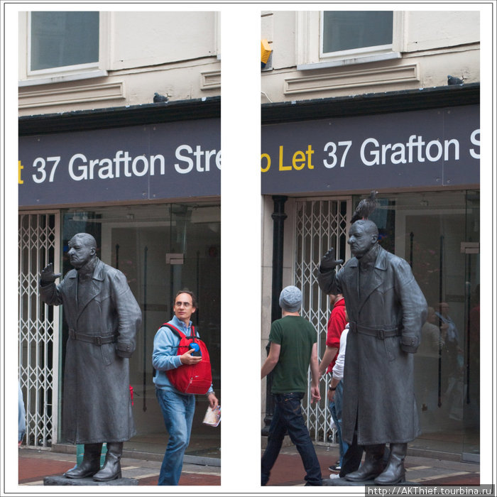 А это уличный актер =) Да-да, он живой =) Они там не редкость, изображают себе статуй, даже голуби путаются. Дублин, Ирландия