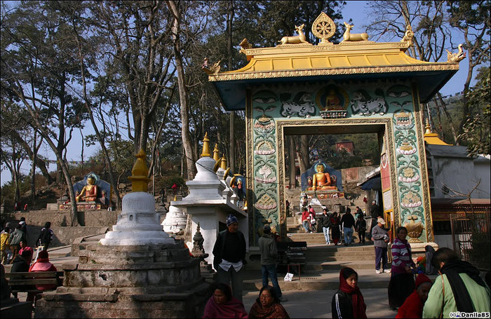 Наверх, мимо ступ и Будд. Катманду, Непал