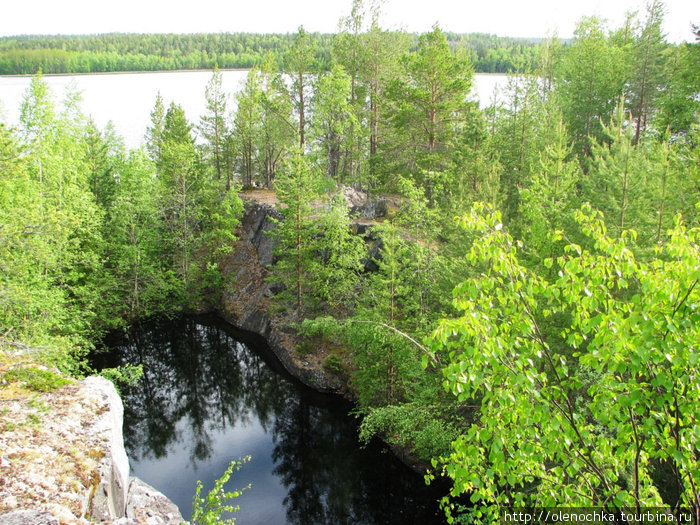 шахтные пресные озера на Оленьем острове Лоухи, Россия
