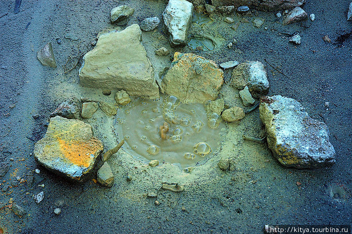 Геотермальная зона Wai-O-Tapu Роторуа, Новая Зеландия