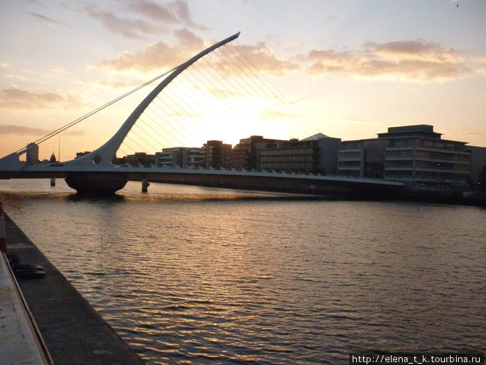 Мне этот мост напоминает рыбу, а мужу — ирландскую арфу....  кто прав? Дублин, Ирландия
