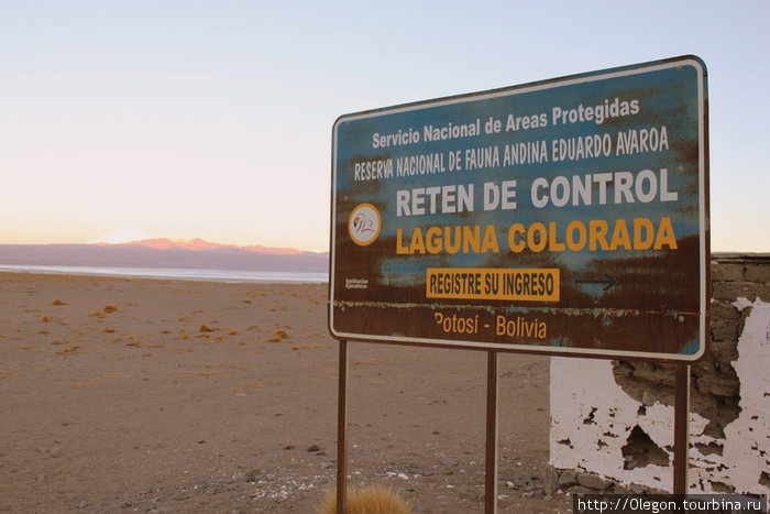 Лагуна Колорада расположена на высоте 4278 метров над уровнем моря Уюни, Боливия