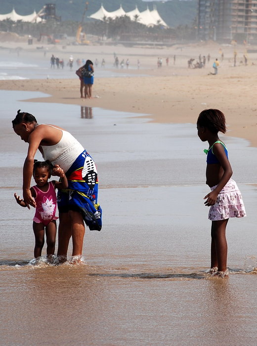 Городской пляж на востоке Южной Африки Дурбан, ЮАР