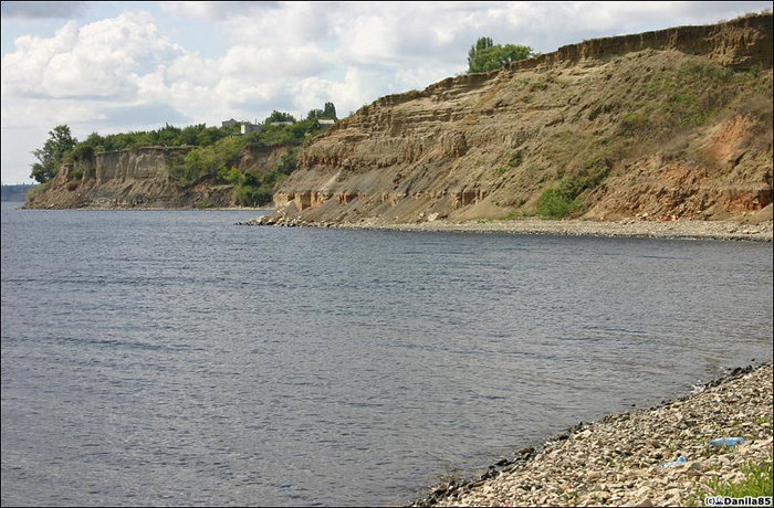 Водохранилище выше города. Волгоград, Россия