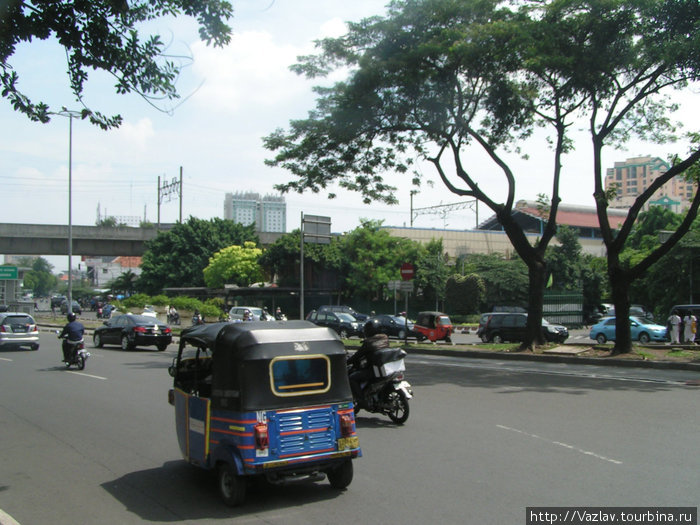 В движении Джакарта, Индонезия