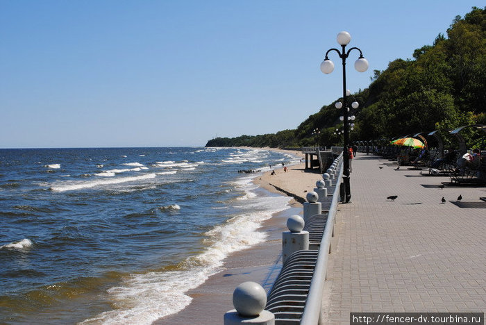 Новый променад старого курорта Светлогорск, Россия