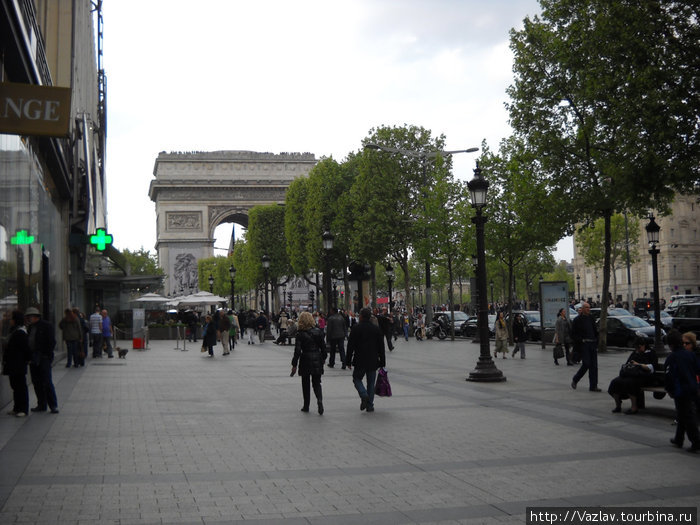 Вид на арку Париж, Франция