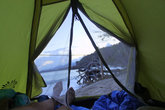Вид на море из палатки