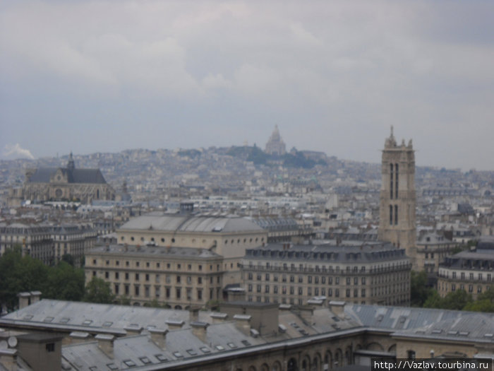 Вид на Монмартр Париж, Франция