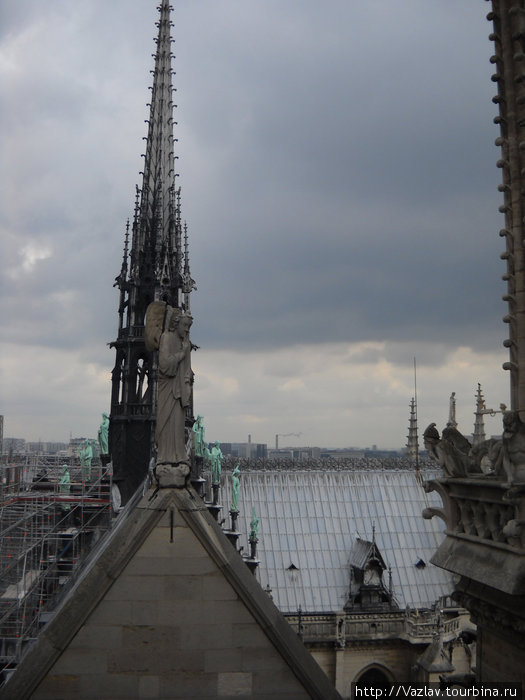 Крыша собора Париж, Франция