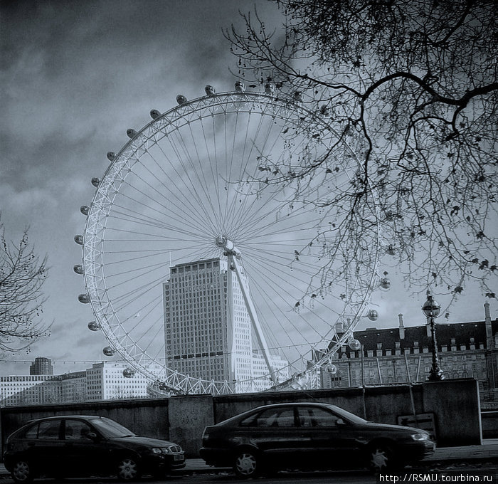 London Eye. Лондон Англия, Великобритания