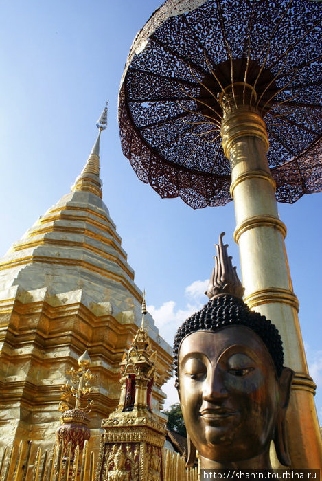 Ступа, Будда и зонтик Чиангмай, Таиланд