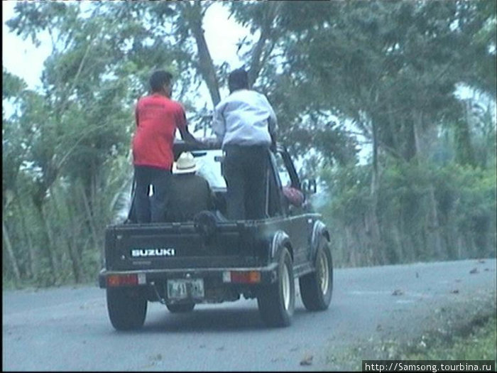 Местные жители передвигаются в пикапах и грузовичках прямо в кузове,это считается нормой. Гондурас