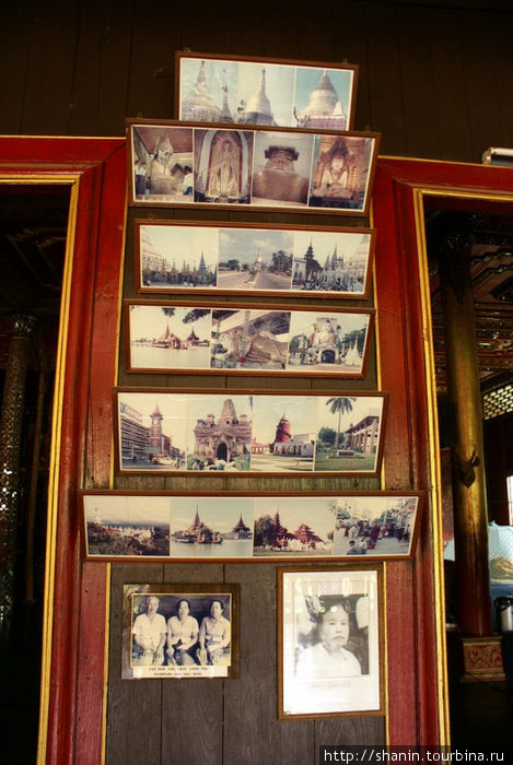 Фотографии на стене храма Лампанг, Таиланд
