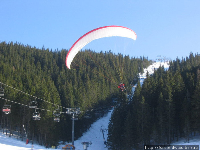 Полеты с параглайдом — крайне популярное развлечение Ясна, Словакия