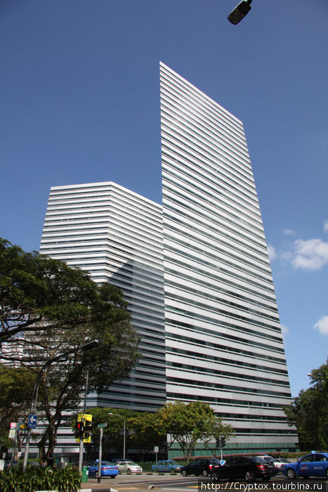 Иллюзия. На самом деле эти офисные здания одинаковые Сингапур (город-государство)