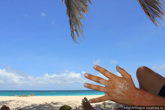 Поваляться на белом песке Барбадос