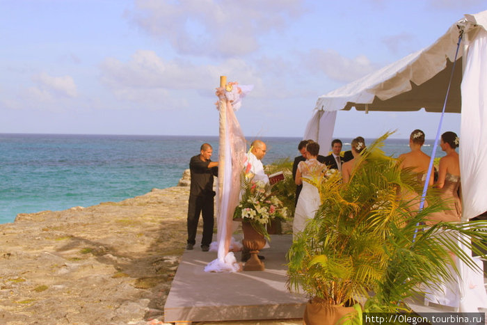 На берегу океана свадьба Барбадос