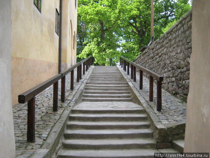 лестница в замок Чешский Крумлов, Чехия