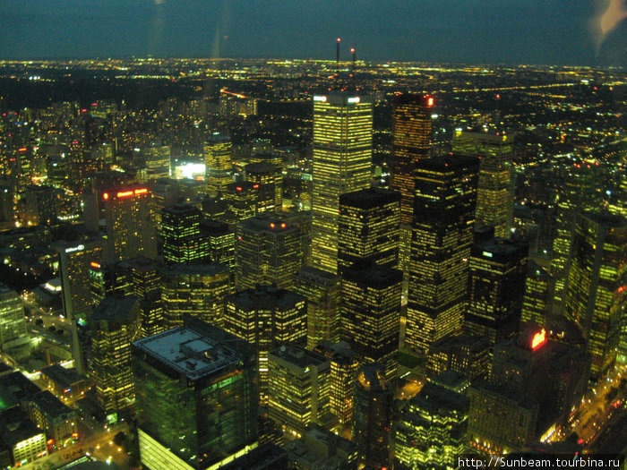 вид с башни CN Tower Торонто, Канада